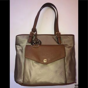 Michael Kors Nylon Packet Olive Green Tote EUC